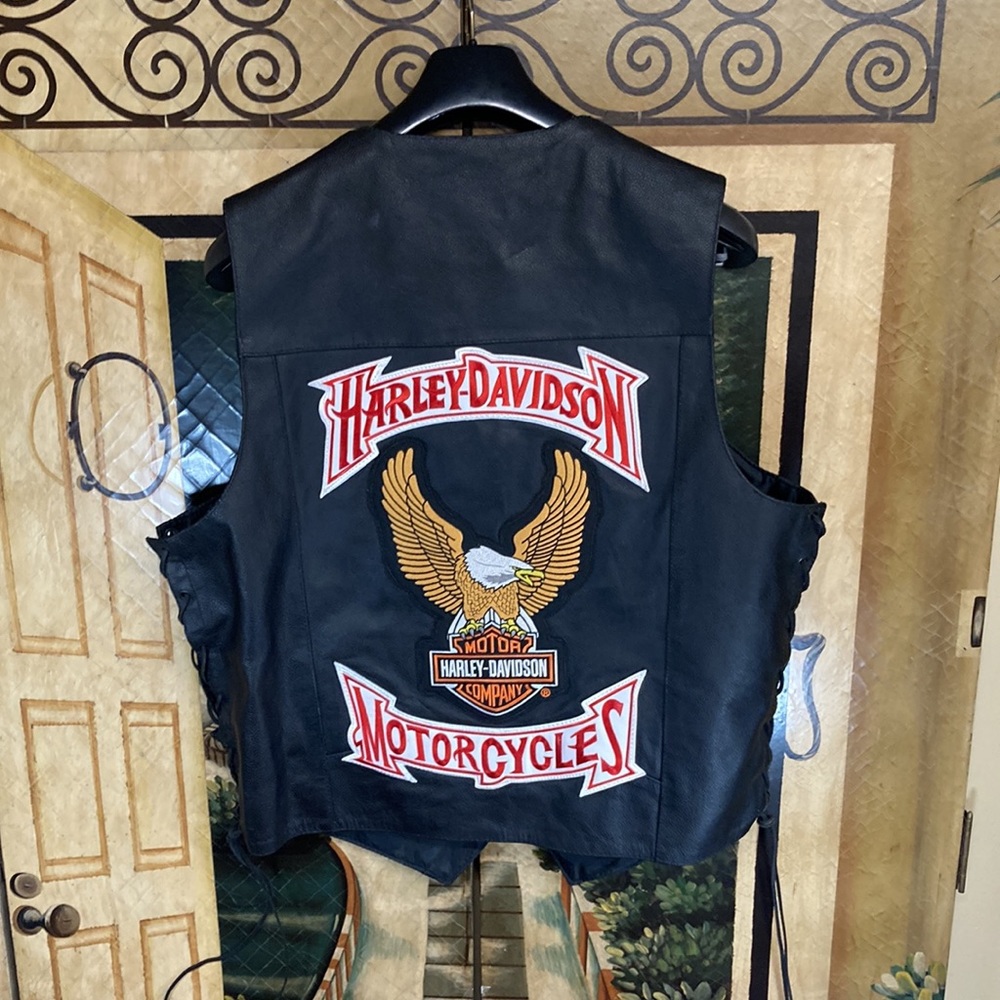 Harley LEATHER BIKER VEST BFPM-03-248